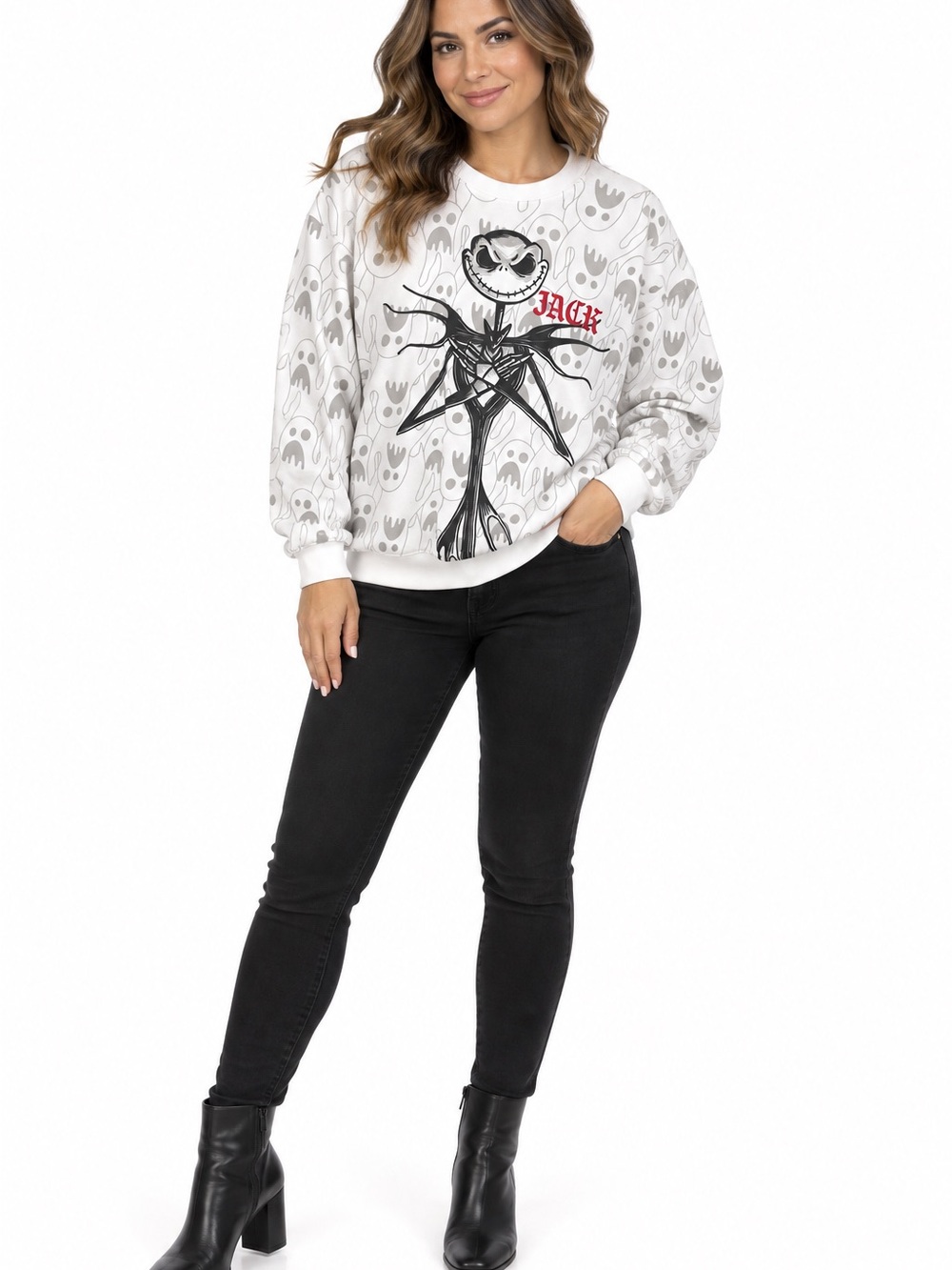 Disney Nightmare Before Christmas Jack Skellingto  Sweatshirt M 8-10